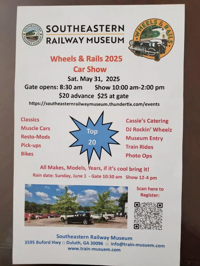 Southeastern Railway Museum:  Wheels & Rails 2025 Car Show