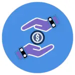 Two hands with money
